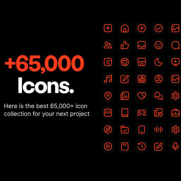 +65,000 Free Icons Pack